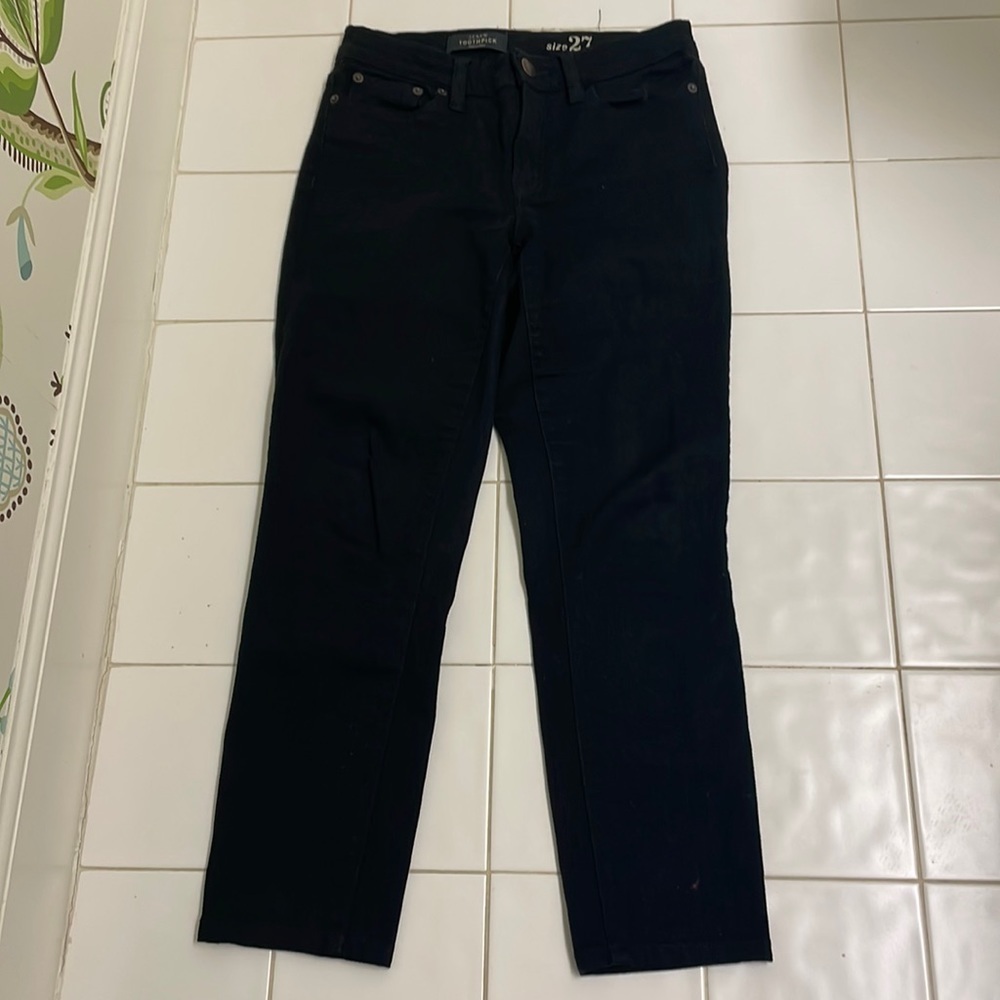 J.Crew Black Toothpick Denim - size 27P
